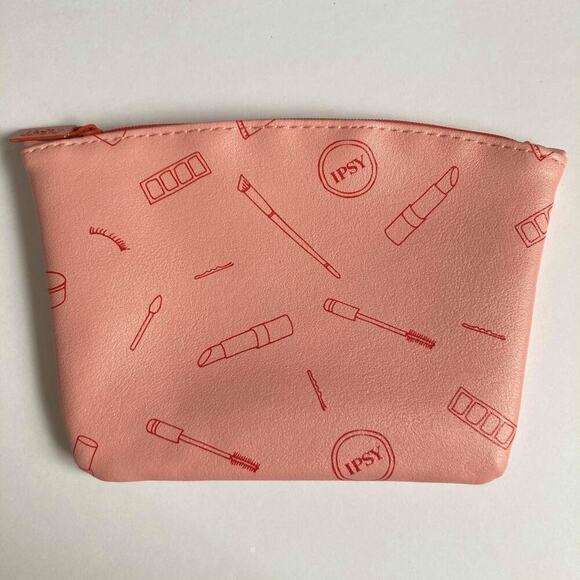 Pink Makeup Tool Print Ipsy Cosmetic Bag - Picture 2 of 4